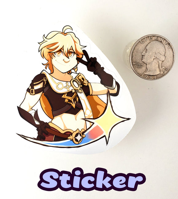 Aether - Genshin Impact Male Traveler Sticker